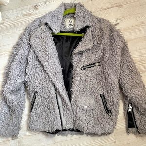 Urban Outfitters Fuzzy Grey Coat